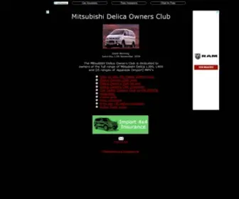 Mdocuk.co.uk(Mitsubishi Delica Owners Club) Screenshot