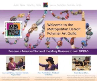 Mdpag.org(The Detroit Metro Polymer Art Guild) Screenshot