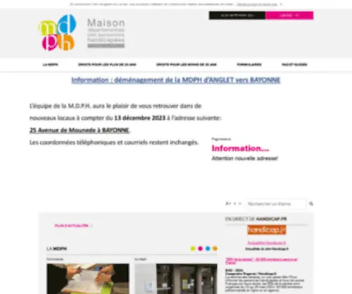 MDPH64.fr(MDPH 64) Screenshot