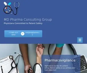 MDpharma.ca(Pharmacovigilance & Clinical Operations Consultants servicing Canada the US) Screenshot