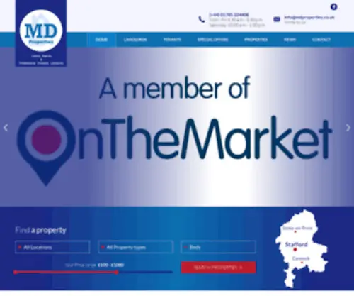 MDproperties.co.uk(M.D Properties) Screenshot