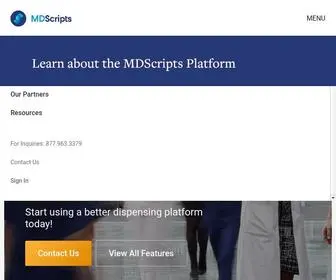 MDScripts.com(The leading clinical dispensing platform) Screenshot