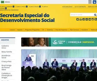MDS.gov.br(MINISTÉRIO DA CIDADANIA Secretaria Especial do Desenvolvimento Social) Screenshot