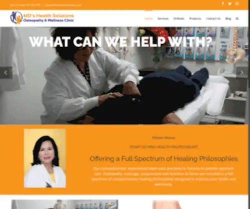 MDshealthsolutions.com(Osteopathy & Wellness Clinic) Screenshot