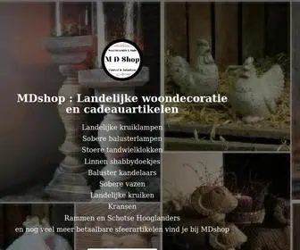 MDshop.nl(Online woondecoratie landelijke stijl) Screenshot
