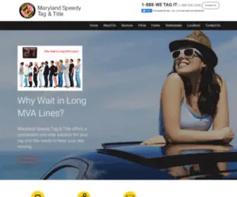 MDspeedytags.com(Maryland Speedy Tag & Title) Screenshot