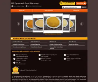 MDspices.co.in(MS Dynamech Food Machines) Screenshot