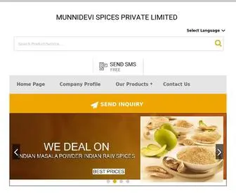 MDspices.com(MUNNIDEVI SPICES PRIVATE LIMITED) Screenshot