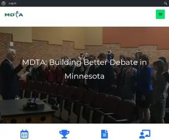 Mdta.org(Advancing Debate in Minnesota) Screenshot