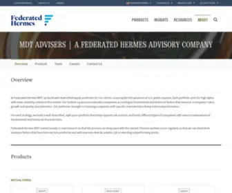 Mdtai.com(A Federated Hermes Advisory Company) Screenshot
