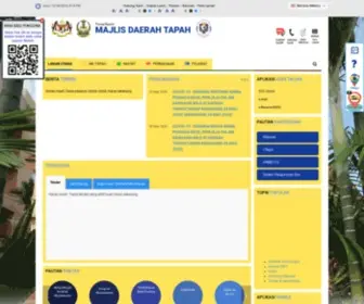 Mdtapah.gov.my(Laman Portal Rasmi Majlis Daerah Tapah (MDT)) Screenshot