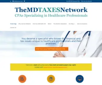 Mdtaxes.com(CPAs Specializing in Healthcare Professionals) Screenshot