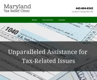 Mdtaxreliefclinic.org(Maryland Tax Relief Clinic) Screenshot