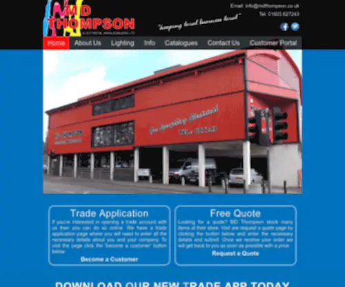 MDthompson.co.uk(MD Thompson Electrical Wholesaler) Screenshot