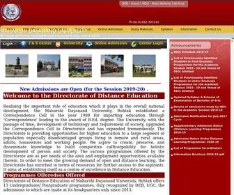 Mdudde.net(Maharshi Dayanand University) Screenshot