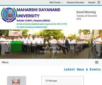 Mdurohtak.ac.in(Maharshi Dayanand University) Screenshot