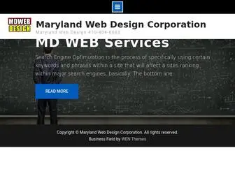 Mdwebcorp.com(Maryland Web Design Corporation) Screenshot