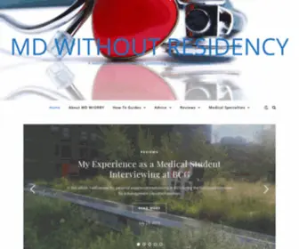 Mdwithoutresidency.com(MD Without Residency) Screenshot