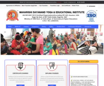 Mdyei.com(MDYEI-Maharishi Dayanand Yoga & Educational Institute) Screenshot