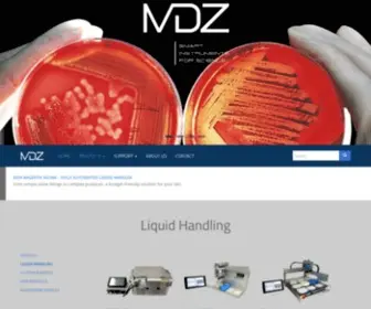 Mdzautomation.com(Smart Instruments for Science) Screenshot