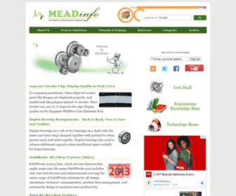 Meadinfo.org(Mechanical Engineer's Information Hub) Screenshot