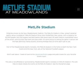 Meadowlandsstadium.com(The MetLife Stadium) Screenshot