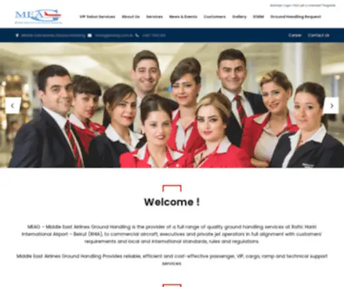 Meag.com.lb(Middle East Airlines Ground Handling) Screenshot