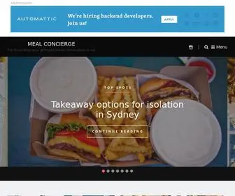 Mealconcierge.co(Sydney food and restaurant news) Screenshot