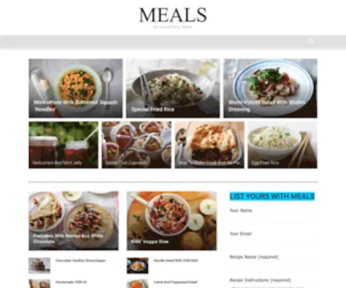 Meals.me.uk(The Most Popular Recipes For Quick and Easy Meals) Screenshot