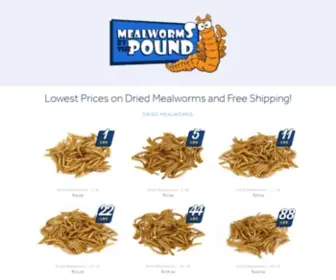 Mealwormsbythepound.com(Quality Dried Mealworms) Screenshot