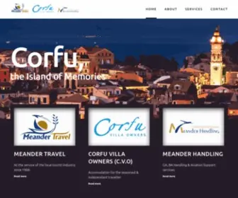 Meander-Corfutravel.com(Corfu Meander Travel) Screenshot