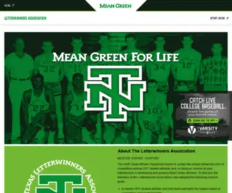 Meangreenforlife.com(University of North Texas) Screenshot