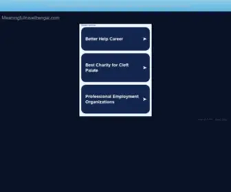 Meaningfultravelbengal.com(Meaningful Travel) Screenshot