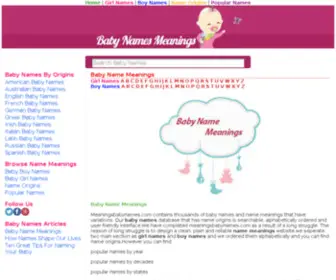 Meaningsbabynames.com(庆阳市某某照明教育中心) Screenshot