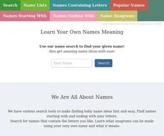 Meaningslike.com(Learn Your Own Names Meaning On) Screenshot