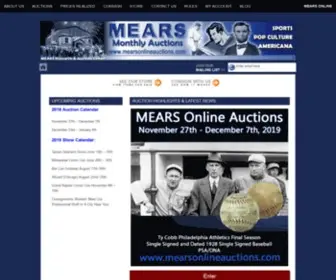 Mearsonlineauctions.com(Sports Memorabilia) Screenshot