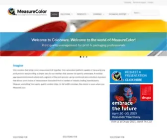 Measurecolor.com(Color management for print and packaging professionals) Screenshot