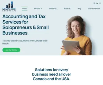 MeasuredgrowthcPa.com(Toronto-based Accountants with Canada-wide Reach) Screenshot