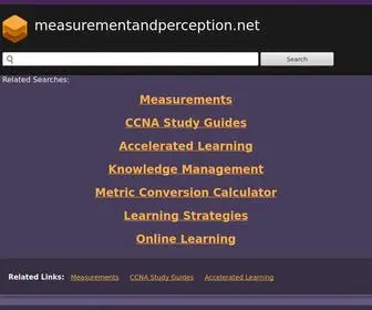 Measurementandperception.net(measurementandperception) Screenshot