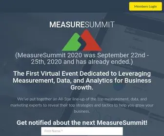 Measuresummit.com(Free Registration) Screenshot
