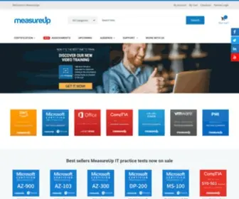 Measureup.com(IT certification exam preparation store) Screenshot