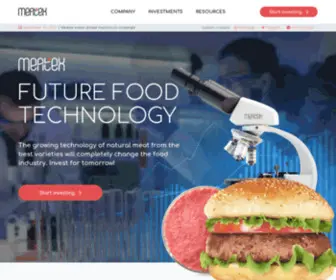 Meatex.io(Invest in future food technologies) Screenshot