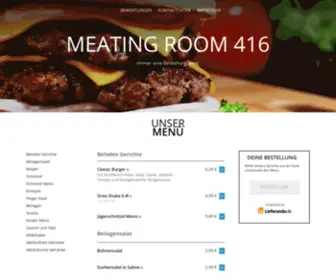 Meatingroom416.de(Meating RoomEssen online bestellen in Essen) Screenshot