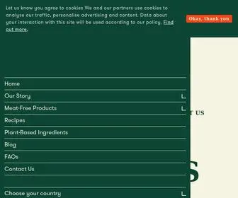 Meatlessfarm.com(The Meatless Farm Company) Screenshot
