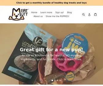 Meatmutt.com(Healthy dog treats & toys) Screenshot