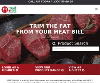 Meatonline.com.au(Meat wholesaler) Screenshot