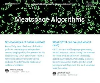 Meatspacealgorithms.com(Meatspace Algorithms) Screenshot