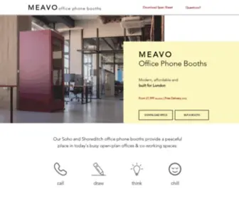 Meavo.com(Office Phone Booths) Screenshot