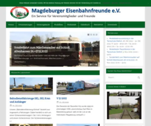 Mebf.de(Magdeburger Eisenbahnfreunde e.V) Screenshot