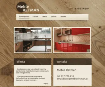 Mebleretman.pl(Meble Retman) Screenshot